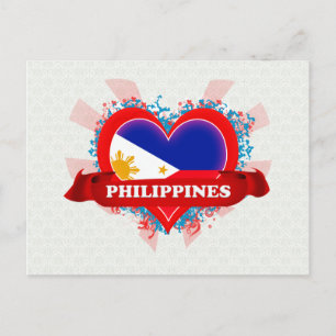 Vintag I Liebe Philippinen Postkarte