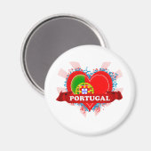 Vintag I Liebe Portugal Magnet (Vorderseite/Rückseite)