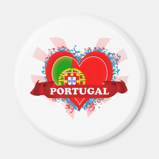Vintag I Liebe Portugal Magnet (Vorne)