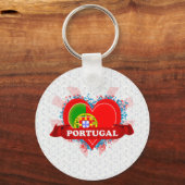 Vintag I Liebe Portugal Schlüsselanhänger (Vorderseite)