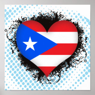 Vintag I Liebe Puerto Rico Poster