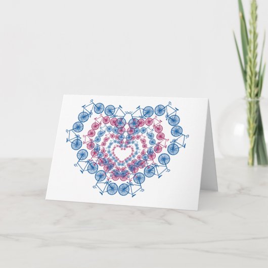 Vintag I Liebe Radfahren Feiertagskarte (Vorderseite)