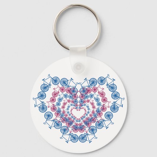 Vintag I Liebe Radfahren Schlüsselanhänger (Vorderseite)