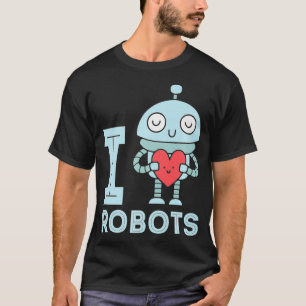 Vintag I Liebe Roboter Futuristic Robotics Enginee T-Shirt