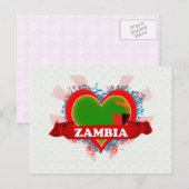 Vintag I Liebe Sambia Postkarte (Vorne/Hinten)
