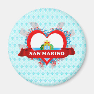 Vintag I Liebe San Marino Magnet