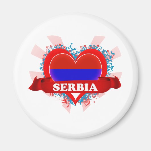 Vintag I Liebe Serbien Magnet (Vorne)