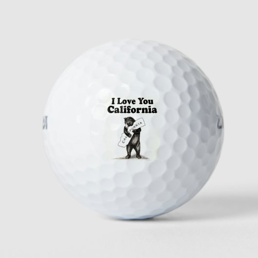 Vintag I Liebe Sie Kalifornien Golfball (Vorderseite)