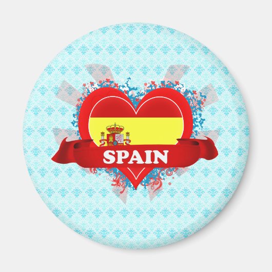 Vintag I Liebe Spanien Magnet (Vorne)