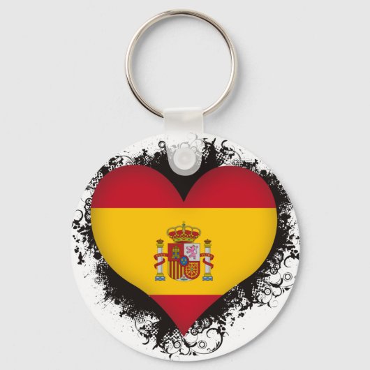 Vintag I Liebe Spanien Schlüsselanhänger (Vorderseite)