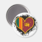 Vintag I Liebe Sri Lanka Magnet (Vorderseite/Rückseite)