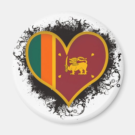 Vintag I Liebe Sri Lanka Magnet (Vorne)