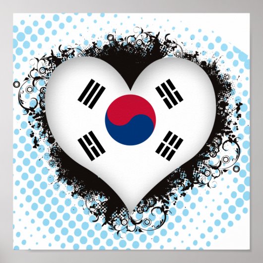 Vintag I Liebe Südkorea Poster (Vorne)