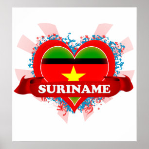 Vintag I Liebe Suriname Poster