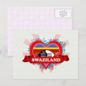 Vintag I Liebe Swasiland Postkarte (Vorne/Hinten)