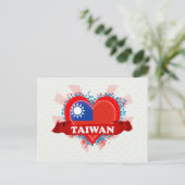 Vintag I Liebe Taiwan Postkarte (Stehend Vorderseite)