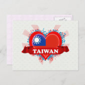 Vintag I Liebe Taiwan Postkarte (Vorne/Hinten)