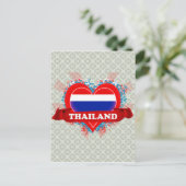 Vintag I Liebe Thailand Postkarte (Stehend Vorderseite)