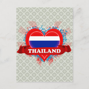 Vintag I Liebe Thailand Postkarte