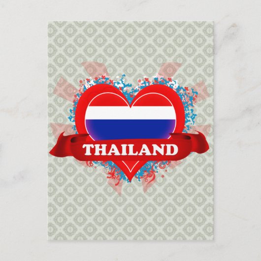 Vintag I Liebe Thailand Postkarte (Vorderseite)