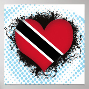 Vintag I Liebe Trinidad und Tobago Poster