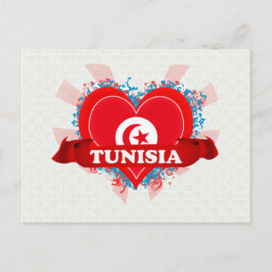 Vintag I Liebe Tunesien Postkarte