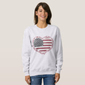 Vintag I Liebe USA Herz Sweatshirt (Vorne ganz)
