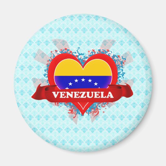 Vintag I Liebe Venezuela Magnet (Vorne)