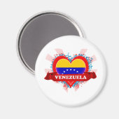 Vintag I Liebe Venezuela Magnet (Vorderseite/Rückseite)