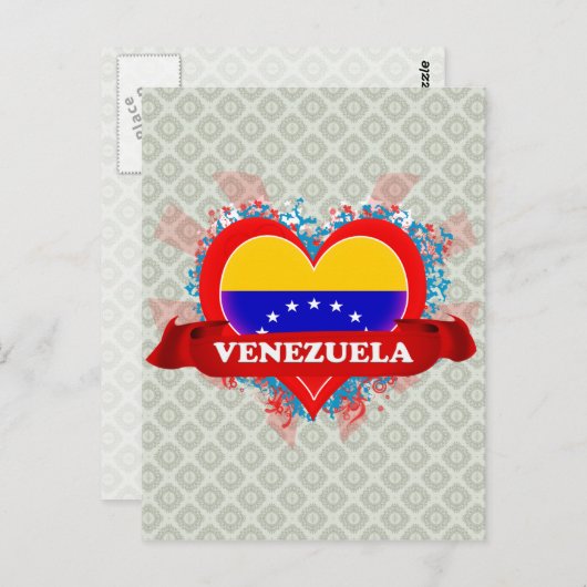 Vintag I Liebe Venezuela Postkarte (Vorne/Hinten)