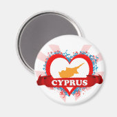 Vintag I Liebe Zypern Magnet (Vorderseite/Rückseite)