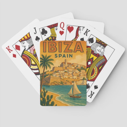 Vintag Ibiza Spanien Baleares Insel Spielkarten (Rückseite)