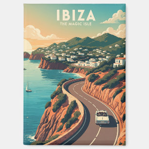 Vintag Ibiza Spanien Reisen Magnet