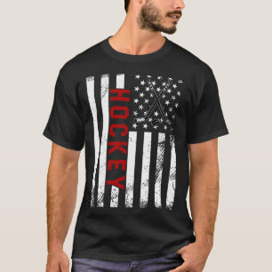 Vintag Ice Hockey Player Größter Fan USA T-Shirt