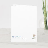 Vintag Ice Skate Weihnachtskarte Karte (Rückseite)