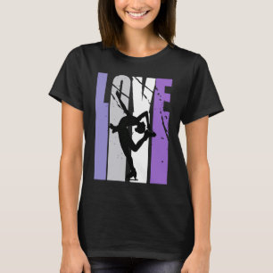 Vintag Ice Skaten Live Liebe Ice Skaten Coach Wo T-Shirt