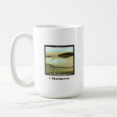 Vintag "ich glaube" UFO-Tasse Kaffeetasse (Links)