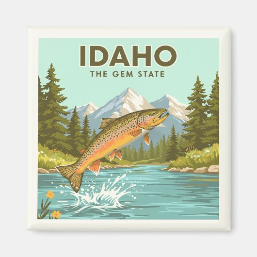 Vintag Idaho Magnet (Vorne)