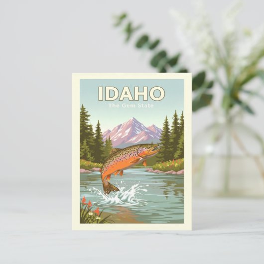 Vintag Idaho Postkarte (Stehend Vorderseite)
