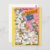 Vintag Idaho Staat Karte (Vorne/Hinten)