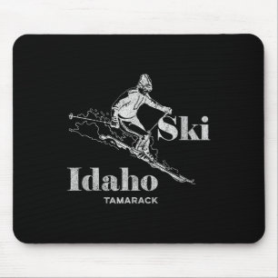 Vintag Idaho Tamarack Skifahren T-Shirt Mousepad
