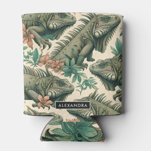Vintag Iguana Pattern Dosenkühler (Rückseite)