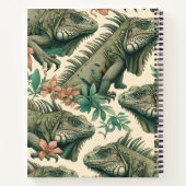 Vintag Iguana Pattern Notizblock (Rückseite)