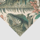 Vintag Iguana Pattern Seidenpapier (Ausschnitt)