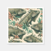 Vintag Iguana Pattern Serviette (Vorderseite)