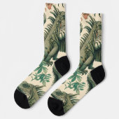 Vintag Iguana Pattern Socken (Linkes Detail)