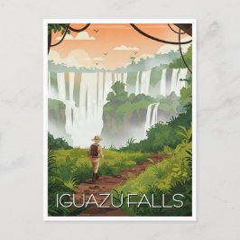 Vintag Iguazu Falls Argentinien Postkarte