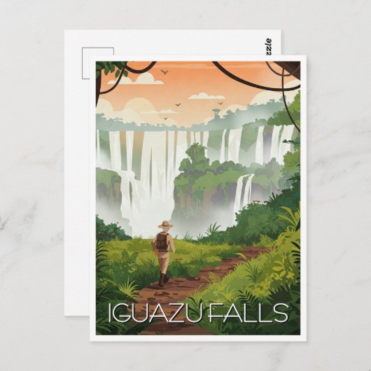 Vintag Iguazu Falls Argentinien Postkarte (Vorne/Hinten)
