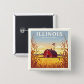 Vintag Illinois Button (Vorne & Hinten)