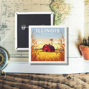 Vintag Illinois Button